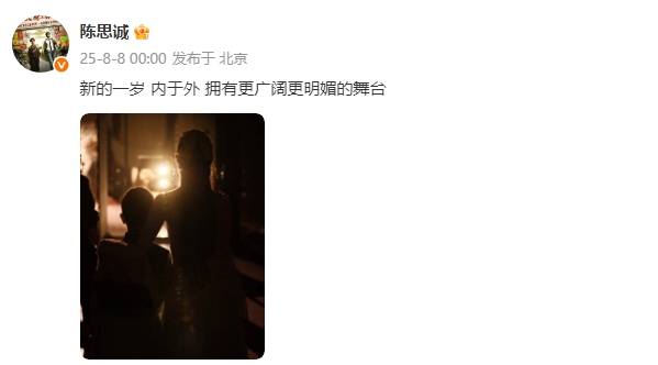 陈思诚卡零点为佟丽娅庆生！晒丫丫与儿子朵朵背影照好温馨