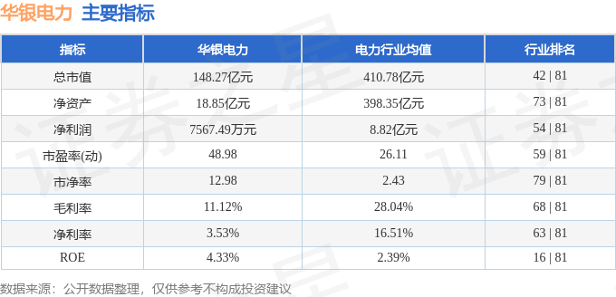 股票行情快报：华银电力（600744）8月19日主力资金净买入3335.56万元
